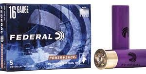 Federal 16 gauge Rifled Slug 2 3/4'' 4/5 oz. 1600 FPS (5 rd box)