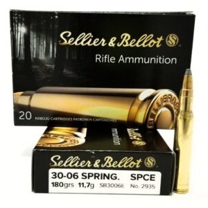 Sellier and Bellot 30-06 Springfield 180 grain Soft Point Cutting Edge (20 rd box)