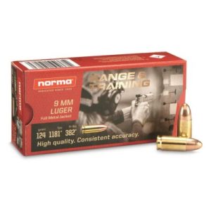 Norma 9mm 124 grain FMJ  (50 rd box)