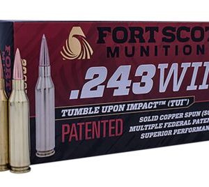 Fort Scott Munitions 243 Win. 58 grain 100% Copper TUI Defense/Hunting (20 rd box)
