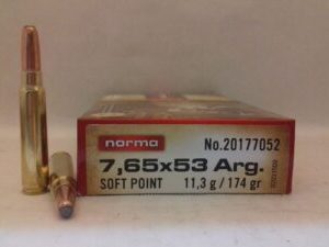Norma 7.65x53 Argentine 174 grain Soft Point (20 rd box)