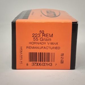 HSM 223 REM 55 grain V-MAX REMANUFACTURED FACTORY BLEMISHED (50 rd box)