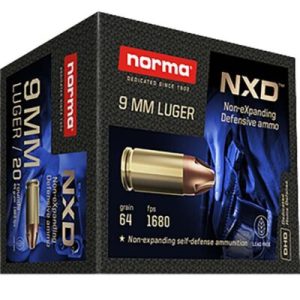 Norma NXD 9MM 65 Grain Non-Expansion Self-Defense (20 rd box)