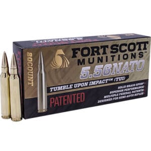 Fort Scott Munitions 5.56x45 62 grain Solid Brass Spun (20 rd box)