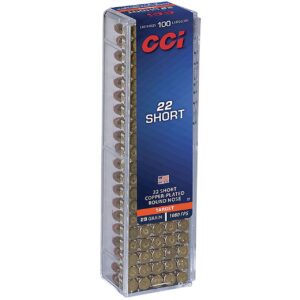 CCI 22 Short 29 grain Copper-Plated Round Nose Target 1080 FPS (100 rd box)