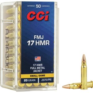 CCI SMALL GAME 17 HMR 20 grain FMJ 2375 FPS (50 rd box)