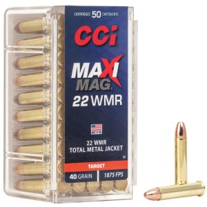 CCI Maxi Mag 22 WMR 22 MAG 40 grain TMJ Total Metal Jacket 1875 FMJ (50 rd box)