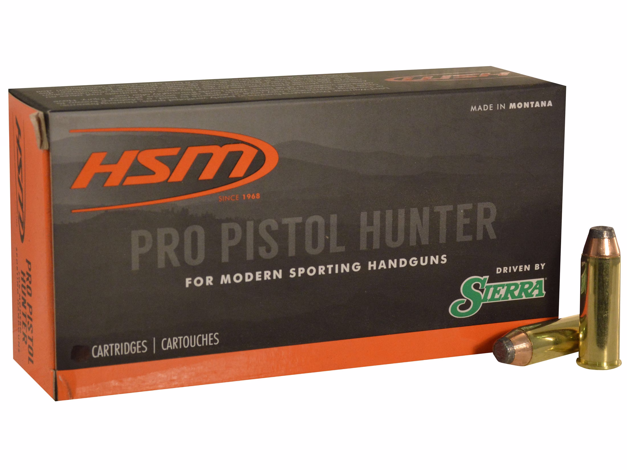 HSM 500 S&W 400 Grain Sierra Jacketed Soft Point Pro Pistol Hunter 1627 FPS (20 rd box)