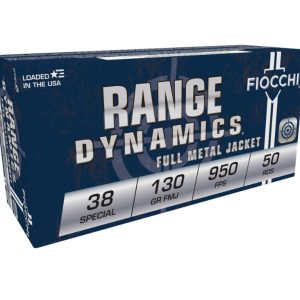 Fiocchi Range Dynamics 38 Special 130 grain FMJ Full Metal Jacket (50 rd box)