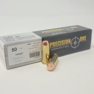 Precision One .50 AE 300 grain FMJ Full Metal Jacket (20 rd box)