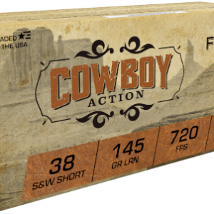 Fiocchi .38 S&W Short Cowboy Action 145 grain LRN Lead Round Nose 720 FPS (50 rd box)