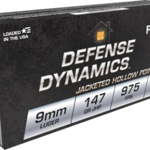 Fiocchi Defense Dynamics 9mm Luger 147 grain JHP Jacketed Hollow Point (50 rd box)