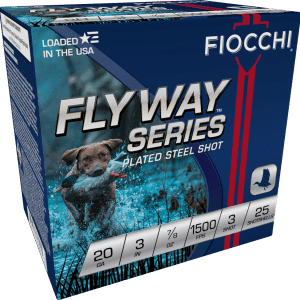 Fiocchi Flyway Series 20 Gauge 3'' 7/8 oz. 1500 FPS #3 Plated Steel Shot 25 rd box FREE SHIPPING (250 rd case)