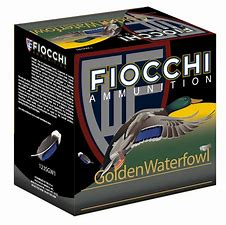 Fiocchi Golden Waterfowl 12 Gauge 3'' 1 1/4 oz. Steel #1 1350 FPS Plated Steel Shot 25 rd box FREE SHIPPING (250 rd case)
