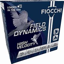 Fiocchi Field Dynamics 16 Gauge 2 3/4'' 1 1/8 oz. 1300 FPS #6 Lead Shot 25 rd box FREE SHIPPING (250 rd case)