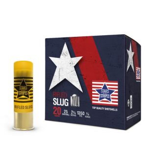 Stars and Stripes 20 gauge 2 3/4'' 3/4 oz. Rifled Slug 1350 FPS (25 rd box)