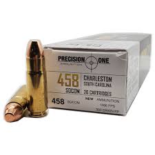 Precision One .458 Socom 350 grain FP Flat Point 20 rd box FREE SHIPPING (200 rd case)