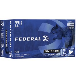 Federal Game-Shok .22 LR Long Rifle #12 Lead Birdshot/crimped shotshell 25 grain (50 rd box)