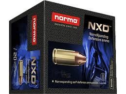 Norma NXD 45 auto 118 grain Non-expanding Defense 1368 FPS (20 rd box)