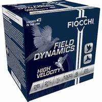 Fiocchi Field Dynamics 28 Gauge 2 3/4'' 3/4 oz. #6 Shot Lead 1300 FPS 25 rd box FREE SHIPPING (250 rd case)