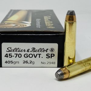 Sellier and Bellot S&B .45-70 GOVT. 405 grain SP Soft Point FREE SHIPPING (240 rd case)