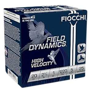 Fiocchi Field Dynamics 20 gauge 2 3/4'' 1 oz. #5 Shot Lead 1220 FPS 25 rd box FREE SHIPPING (250 rd case)