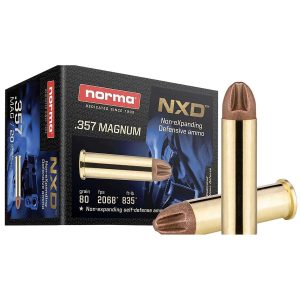 Norma NXD .357 Mag 80 grain Non-Expanding Defense Ammunition (20 rd box)