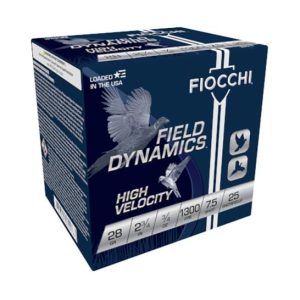 Fiocchi Field Dynamics 28 Gauge 2 3/4'' 3/4 oz. Lead 1300 FPS 25 rd box FREE SHIPPING (250 rd case)