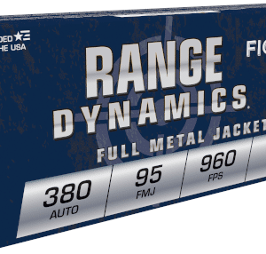Fiocchi Range Dynamics .380 auto 95 grain FMJ Full Metal Jacket 960 FPS 50 rd box FREE SHIPPING (1000 rd case)