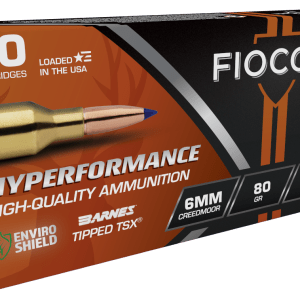 Fiocchi Hyperformance 6MM Creedmoor 80 grain Tipped TSX 3300 FPS (20 rd box)
