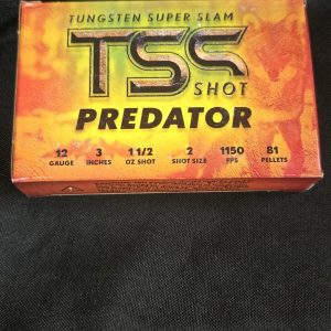 TUNGSTEN Super Slam TSS Shot Predator 12 gauge 3 inch 1 1/2 oz. 2 Shot 81 Pellet 1150 FPS (5 rd box)