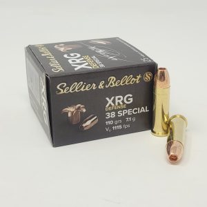 Sellier and Bellot XRG Exergy Defense .38 Special 110 grain Solid Copper Hollow Point (25 rd box)
