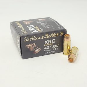 Sellier and Bellot XRG Exergy Defense .40 S&W 140 grain Solid Copper Hollow Point (25 rd box)
