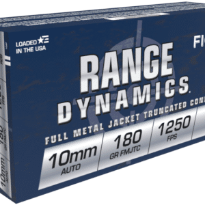 Fiocchi Range Dynamics 10mm Auto 180 grain FMJTC 1250 FPS (50 rd box)