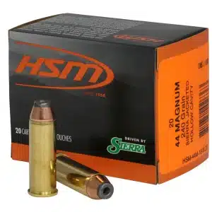 HSM .44 Mag 240 grain Sierra JHC Jacketed Hollow Cavity New Factory Blemished (20 rd box)
