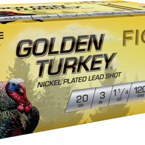 Fiocchi Golden Turkey 20 gauge 3'' 1 1/4 oz. #5 Shot Nickel Plated Lead 1200 FPS (10 rd box)