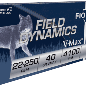 Fiocchi Field Dynamics 22-250 REM 40 grain V-MAX 4100 FPS (20 rd box)