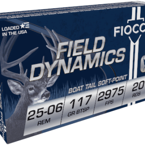 Fiocchi Field Dynamics .25-06 Remington 117 grain Boat Tail Soft Point (20 rd box)