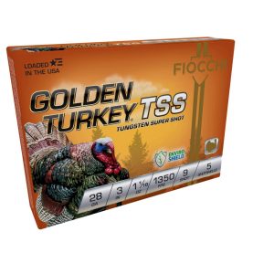 Fiocchi Golden Turkey TSS Tungsten Super Shot 28 gauge 3'' 1 1/16 oz. 9 Shot 1350 FPS (5 rd box)