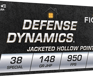 Fiocchi Defense Dynamics .38 Special 148 grain JHP Jacketed Hollow Point 950 FPS (50 rd box)