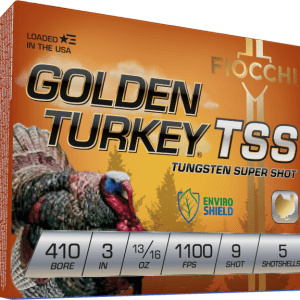 Fiocchi Golden Turkey .410 Tungsten Super Shot TSS 3'' 13/16 oz. #9 Shot 1100 FPS (5 rd box)
