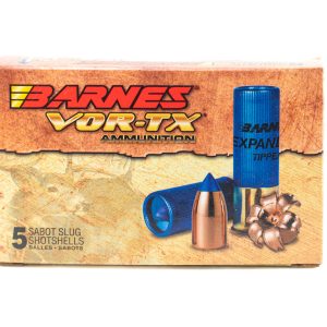 Barnes VOR-TX Expander Tipped Slug 12 gauge 3'' 438 Grain Polymer Tipped 100% Copper (5 rd box)