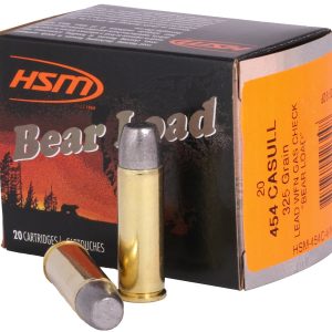 HSM .454 Casull 325 grain Flat Nose Gas Check New Factory Blemished (20 rd box)