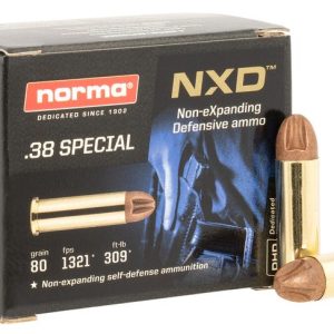 Norma NXD .38 Special 80 grain Non-expanding Self Defense (20 rd box)
