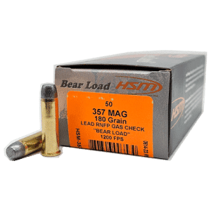 HSM .357 Mag 180 grain RNFP Round Nose Flat Point Bear Load FACTORY BLEMISHED (50 rd box)