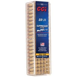 CCI Suppressor Max 22 Long Rifle .22 LR 45 grain Mini-Mag Segmented Hollow Point 970 FPS (100 rd box)