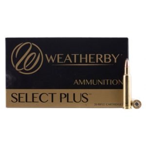 Weatherby Select Plus .224 Weatherby 55 grain Hornady Varmint Spire Point 3650 FPS (20 rd box)