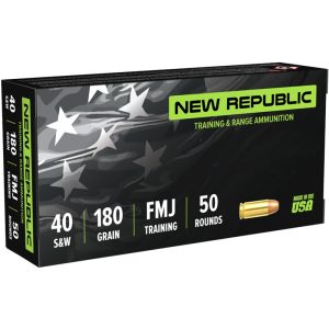 New Republic Training & Range 40 S&W 180 grain FMJ Full Metal Jacket (50 rd box)
