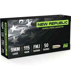 New Republic 9mm 115 grain FMJ Full Metal Jacket (50 rd box)