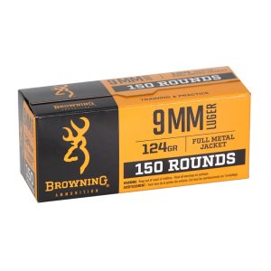 Browning 9mm 124 grain FMJ Full Metal Jacket (150 rd box)